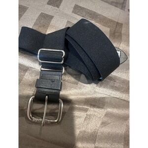 All-Star Belt Mens One Size Black Elastic Baseball Adjustable 1025 Made Taiwan